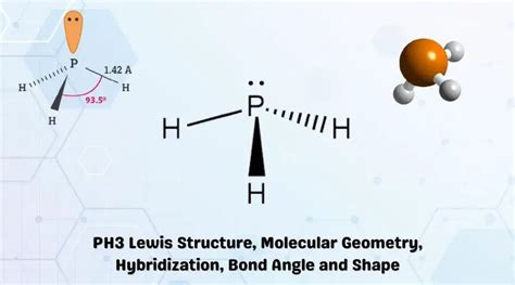 PH3 Molecular Geometry / Shape and Bond Angles (Note: actual .